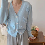 Women Knitwear Autumn and Winter V-neck Sweaters Cardigan
