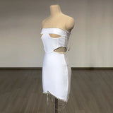 Women's Evening Dress Hollow Chain Dress Hip Skirt Backless Bodysuit