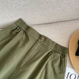 Women Sweatpants Overalls Loose Straight Wide-Leg Casual Retro Ankle-Tied Pants