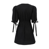 Women Dress Dress Women's Autumn Simplicity Loose Puff Sleeves A- line Skirt