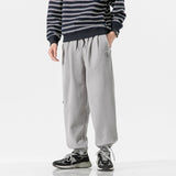 Men Pants Retro Drawstring Pocket Zipper Casual Polar Fleece Sweatpants