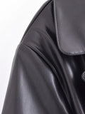 Women Leather Jacket Autumn Trench Coat Women's Coat Casual Belt Cardigan