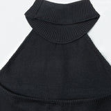 Women Dresses Solid Color Turtleneck Knitting Dress