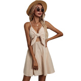 Women Dress Bow Suspenders Dress Casual Skirt