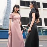 Women Dresses Spring/Summer U Neck Short Sleeve Dress