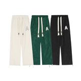 Men Sweatpants Embroidery Ankle Banded Pants Men's Sweatpants Straight-Leg Wide-Leg Pants