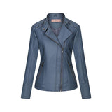 Red Leather Jacket Autumn and Winter Wear PU Leather Jacket Leather Coat