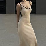 Women Dresses Summer Sexy V-neck Backless Sling Dress