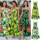 Women Date Dress Summer Sexy Sling Slit Dress