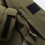 Unisex Winter Cotton Coat Velcro Decorative Hooded Cotton-Padded Coat Retro Warm Three-in-One Cotton-Padded Coat