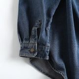 Women Jacket Loose Retro Leisure Washed-out Shirt Coat