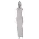 Women Dresses Summer Back Slit Sleeveless Dress
