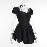 Women Tops Spring Dress Puff Sleeve Dress