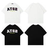 Men's T Shirt Letter Embroidery Men's and Women's Short-Sleeved T-shirt