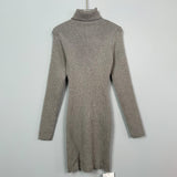 Women Dresses Turtleneck Dress Slim Fit Hip Skirt Knitted Dress