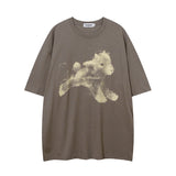 Men T Shirt Cartoon Graffiti Couple Short Sleeve T-shirt Retro