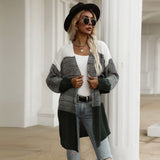 Women Knitted Sweater Autumn and Winter V-neck Women's Coat