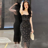 Women Dresses Suspenders Dress Summer Sexy Long Dress