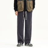 Women Sweatpants Knitted Straight Casual Pants Men and Women Retro Loose Sports Wide Legs Trousers