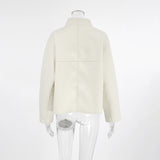 Women Trench Coat Autumn and Winter Woolen Coat Loose Short