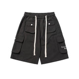 Men Shorts Multi-Pocket Functional Workwear Shorts Men's and Women's Hip Hop Straight Casual Shorts