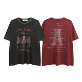 Men T Shirt Hip Hop Letters Graffiti Short Sleeve T-shirt