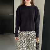 Women Winter Knitted Sweater Hollow Hole round Neck Sweater Autumn Loose-Fitting Long Sleeve Sweater Ht09