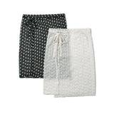 Women Skirt Summer Embroidered Skirt Lace-up Midi Skirt