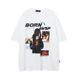 Men T Shirt Summer round Neck Printed Couple Short Sleeve T-shirt Men and Women Couple
