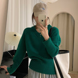 Women Knitted Pullover Vintage Autumn and Winter Loose Knitwear
