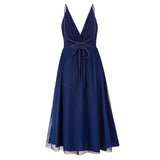 Women Date Dress Summer Sexy Tulle Skirt V-neck Dress Dress