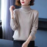 Women Knitwear Autumn and Winter Turtleneck Knitwear Loose Sweater