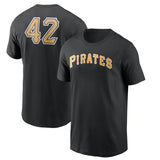 MLB T-Shirts MLB Pirates T-Shirt Outer Sports Baseball Uniform T-Shirt Men's Short Sleeves