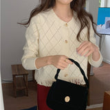 Women Knitwear Autumn Winter Retro Tassel Sweaters Cardigan