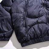Unisex Winter Cotton Coat Stand Collar down Vintage Printed down Jacket