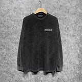 Amiri Long-Sleeve Shirt Creative Pattern Vintage Long Sleeve T-shirt