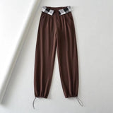 Women Sweatpants Retro Straight-Leg Pants Suit Pants
