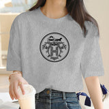 Luxury Brand Fashion letter H Surrey Printed Crew Neck