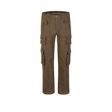 MIJKO Men's Vintage Pants MIJKO Tooling Multi-Pocket Pants Men's and Women's RICK Style Straight Casual Pants
