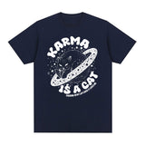 Karma Is A Cat Lover Kawaii Funny Meme T Shirt for Men Women