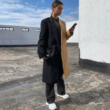 Women Trench Coat Coat Autumn and Winter Long Sleeve Leather Coat