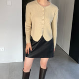Women Cardigan Sweater Spring Sweater Cardigan Long Sleeve Button Sweater Q720