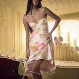 Women Dresses Summer Slim Fit Long Dress Pattern Satin Sling Dress