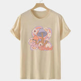Stay Mushroom Graphic Tops Tees Short Sleeve Hippie