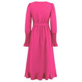 Women Date Dress V-neck Dress Formal Dress