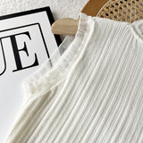 Women Sweater Knitwear Spring/Summer Knitted Camisole Lace Sleeveless T-shirt