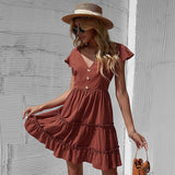 Women Dress Skirt Red Slip Dress