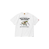 Men T-shirts Human Bird Fly Short Sleeve T-Shirt Loose Bottom Shirt