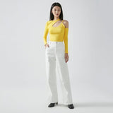 Women Sweater Knitwear Autumn Sexy Halter Shoulder-Baring Sweater