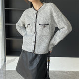 Women Cardigan Sweater Autumn Sweater Coat Knitted Cardigan Short Top 3t843